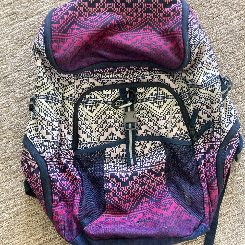 Lands End Size XL School Backpack
